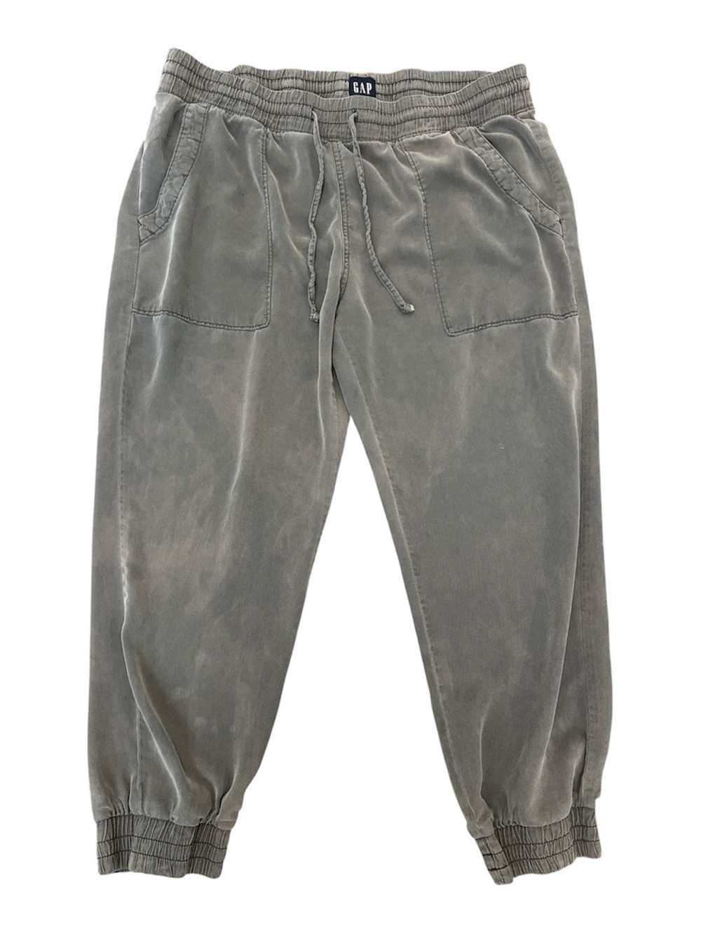 GAP Womens Gray Drawstring Jogger Pants Elastic legs Size Large